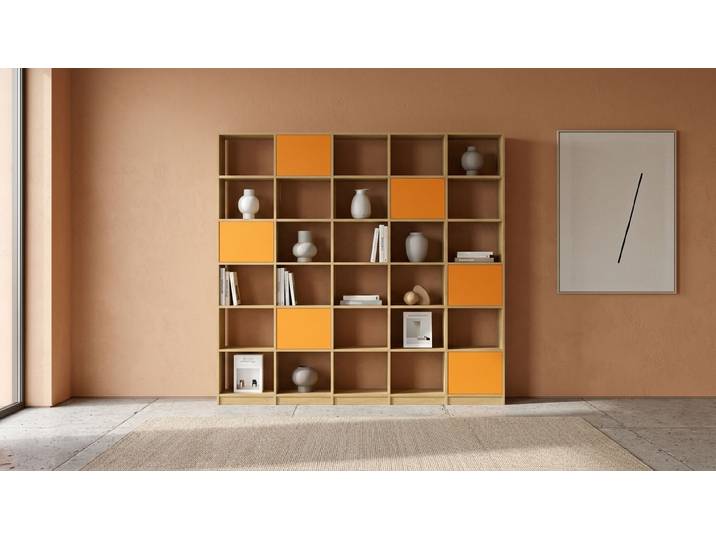 Stylisches Wohnzimmerregal - Regalsystem mit vielen Optionen Eiche Natur geölt