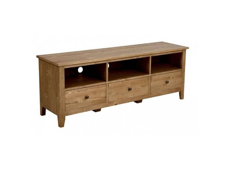 Meuble tv 3 tiroirs - Bois - Naturel - Interior's