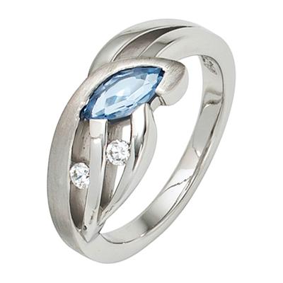 Silberring JOBO Gr. 56, silber (silber 925), Fingerringe, Damen, 56, Silber 925 (Sterlingsilber), Silberring, 925 Silber mit Zirkonia