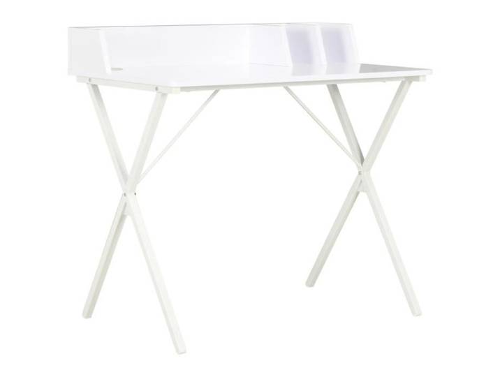 Bureau d'angle blanc Cent Shopping - Design moderne et fonctionnel - 80x50x84 cm