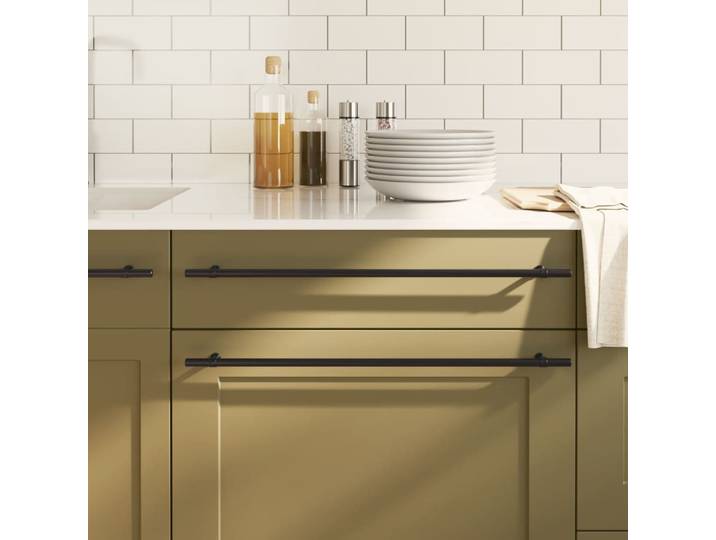 vidaXL Möbelgriffe 20 Stk. Schwarz 480 mm Edelstahl