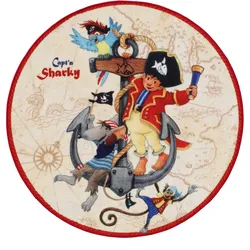 Teppich CAPT ́N SHARKY ( 130 cm rund) - 100 cm rund