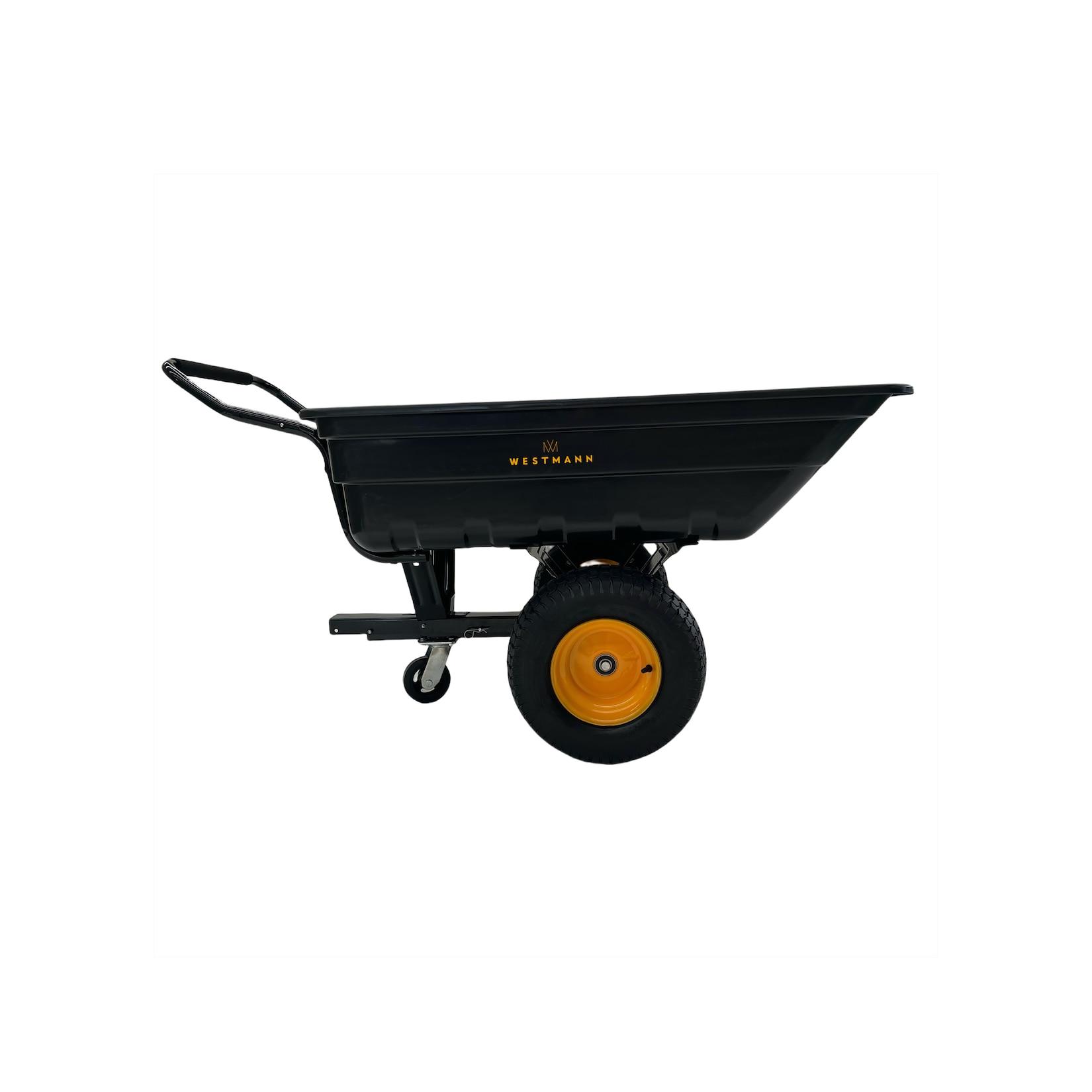 Westmann Schubkarre mit Kippfunktion und Kugelkopfkupplung Prakta XL Schwarz 167x96x75cm