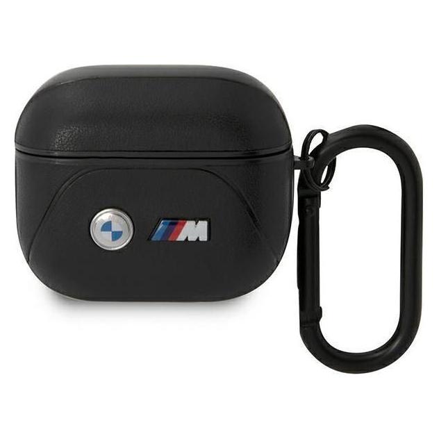 BMW BMA322PVTK AirPods 3 gen cover czarny/black Leather Curved Line (Kopfhörer Hülle) (BMW000619-0)
