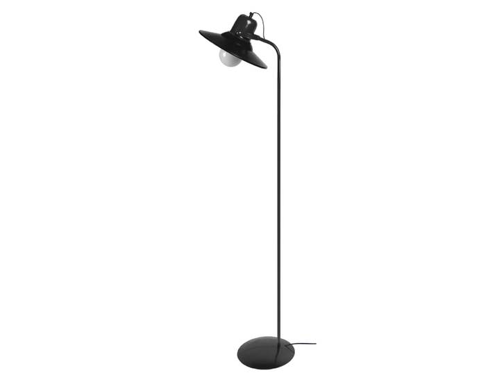 Lampadaire liseuse métal noir abat-jour noir