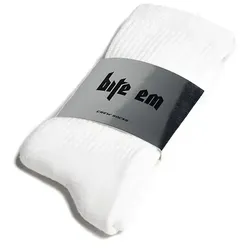 BITE EM CREW SOCKEN Weiß 3 Paare -ONE SIZE