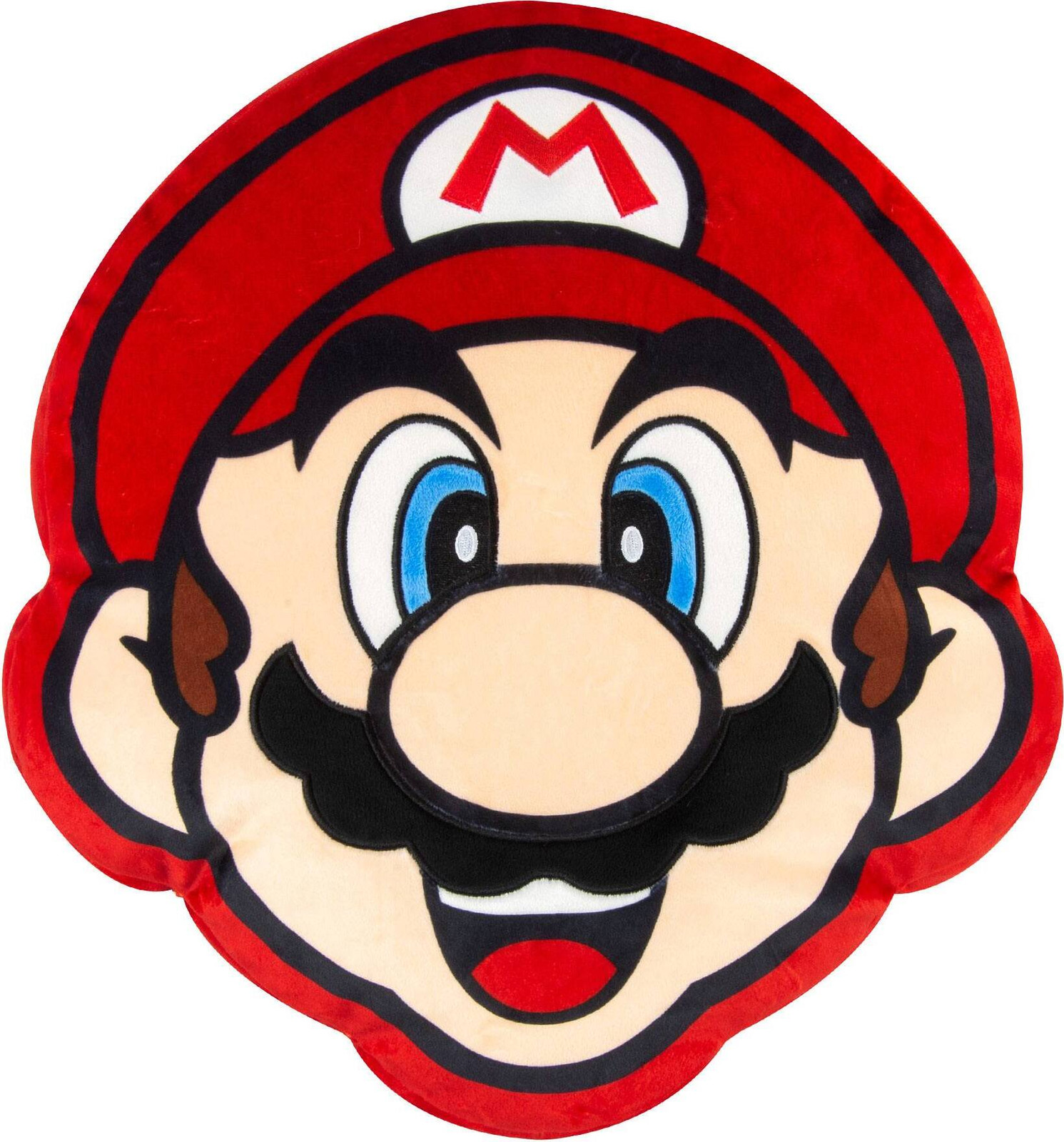 Nintendo Super Mario Hoofd Pluche Knuffel Kussen 40 cm