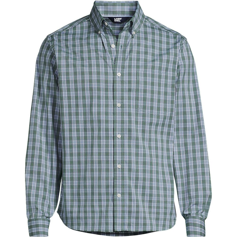 Ultimativ-Hemd für Herren, Tailored Fit, Herren, size: regular, Grün, Elasthan/Baumwoll-Mischung/Polyester-Mischung, by Lands' End