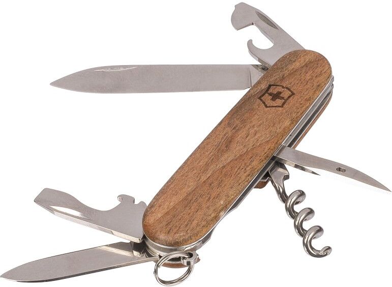 Couteau de poche Victorinox Swiss Army Spartan Wood brun bois