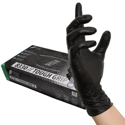 Nitril Einweghandschuhe "TOUGH GRIP N" schwarz | 50 Stk. - 11 (XXL)