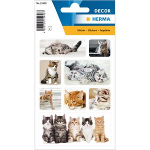 Herma Sticker Decor, 15456, Katzenkinder, 24 Aufkleber, 24 Stück