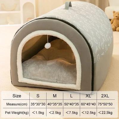 Uplifted Goods Cozy Removable Winter Pet House grey xxl