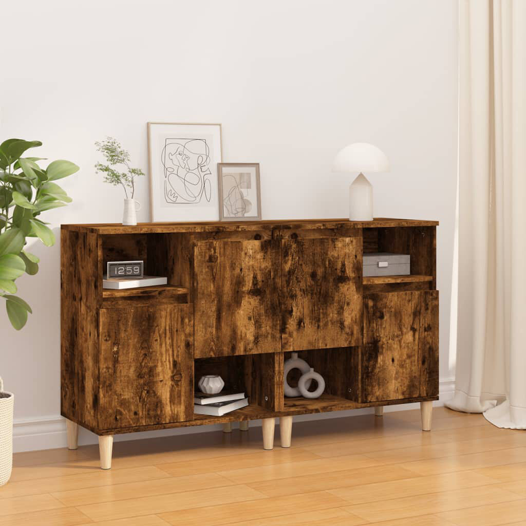George Oliver Derron 60cm Sideboard Smoked Oak 70cm H X 60cm W X 35cm D