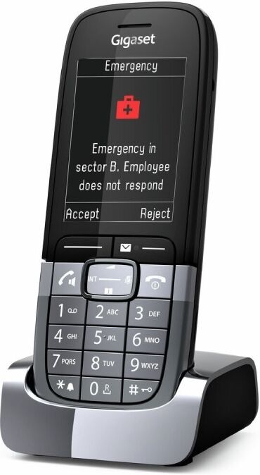 Siemens Gigaset SL850H PRO Combiné DECT additionnel compact avec écran couleur, Bluetooth 5.1, fonctions de sécurité personnelles et batterie respectueuse de