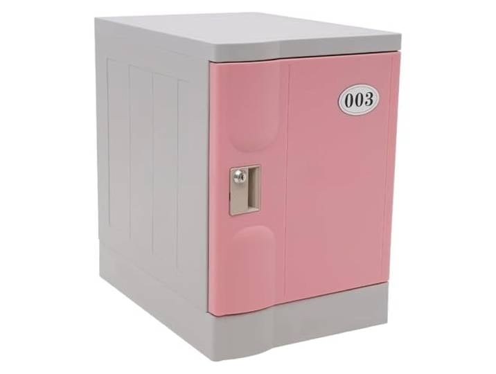 Schließfach Abschließbarer Lagerschrank mit Schlüssel Große Lagerkapazität Rosa