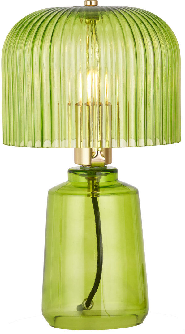 Ivy Bronx Glass Table Lamp Green/Green 37cm H X 20cm W X 20cm D