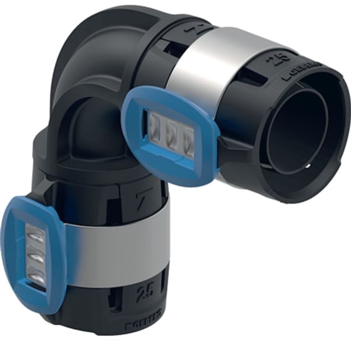 Geberit FlowFit bocht 90 graden PPSU d75