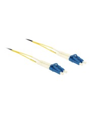 Delock Kabel Lichtwellenleiter LC> Singlemode OS2 0.5 m Single- bzw. Monomode-Faser Glasfaser LWL (86545)