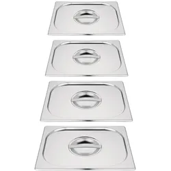 Gastronoble Vogue Deckel für GN-Behälter GN1/4 - 4 Deckel mit Griff - Edelstahl