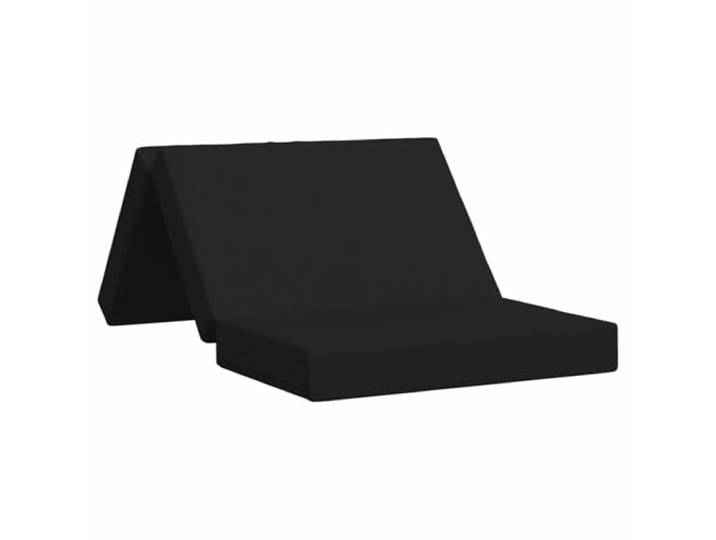 Klappsofa Bett 100 x 67 x 45 cm Schwarz Polyester Faltbare Bauweise, rechteckige Form, platzsparend, Schaumstoffpolsterung, Reißverschlussbezug
