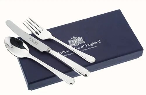 Arthur Price of England 18/10 Stainless Steel Grecian Design Childrens 3 Piece Cutlery Set
