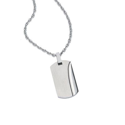 Kettenanhänger ADELIA´S "Gravurplatte Edelstahl", silber, Schmuckanhänger, Herren, Edelstahl, Kettenanhänger, Edelstahlanhänger