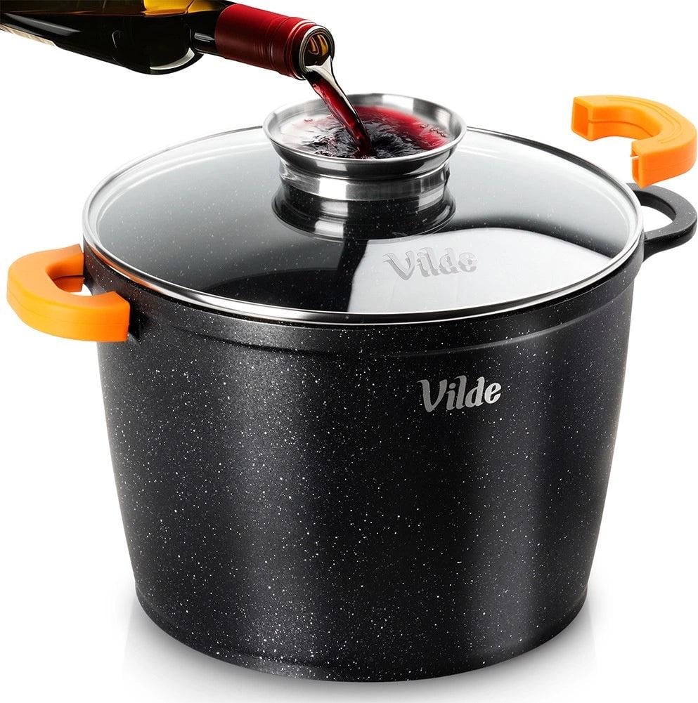 Northix Pan met glazen deksel, 24 cm, inhoud 6,7 liter