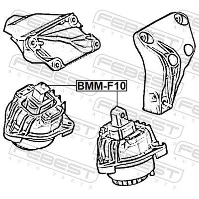 FEBEST Lagerung, Motor BMM-F10 beidseitig für BMW