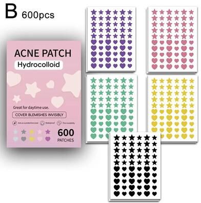 Uplift Treasures Star And Heart Acne Patch Stickers 600pcs