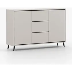 KOMMODE FRESCO 2D3S 90 cm Weiß/Weiß, drei Schubladen, grifflos