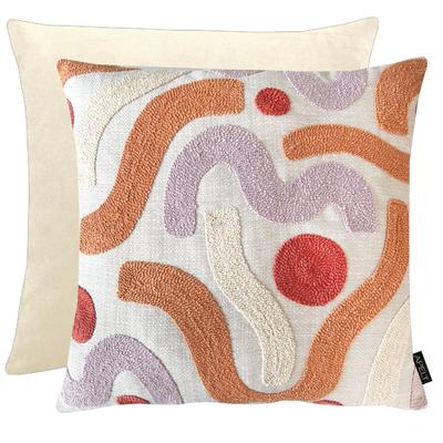 Dekokissen APELT "Malva", bunt (natur, beige, mauve, ornament), B:45cm H:10cm L:45cm, Polyester, Dekokissen_Sitzkissen_Kissenhüllen, inclusive Soft-Kissenfüllung 100% PES