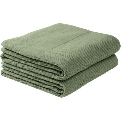 Duschtücher SCHIESSER "Turin aus 100% Baumwolle in dezenter Reiskornoptik", grün, B:70cm L:140cm, Frottier, Frottier, Handtücher, OEKO-TEX MADE IN GREEN