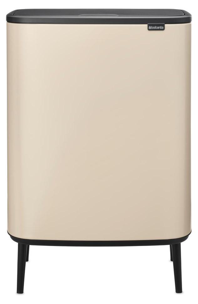 Brabantia - Berührungsloser Mülleimer BO TOUCH BIN HI, 2 x 30 Liter, Hellbeige