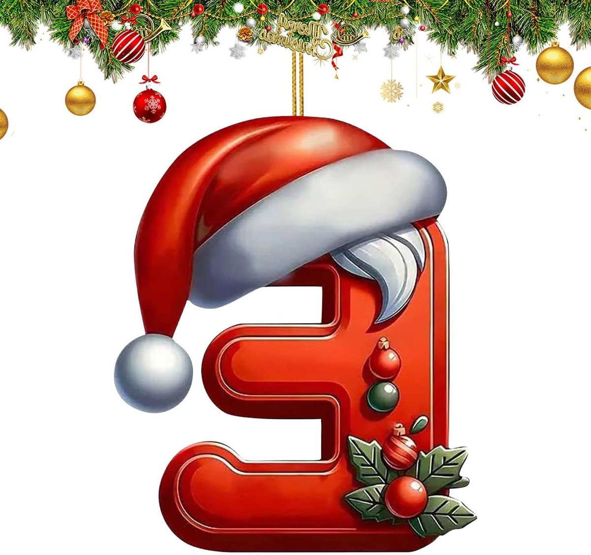 Set van 26 decoratieve alfabet hangers voor kerstboomversiering