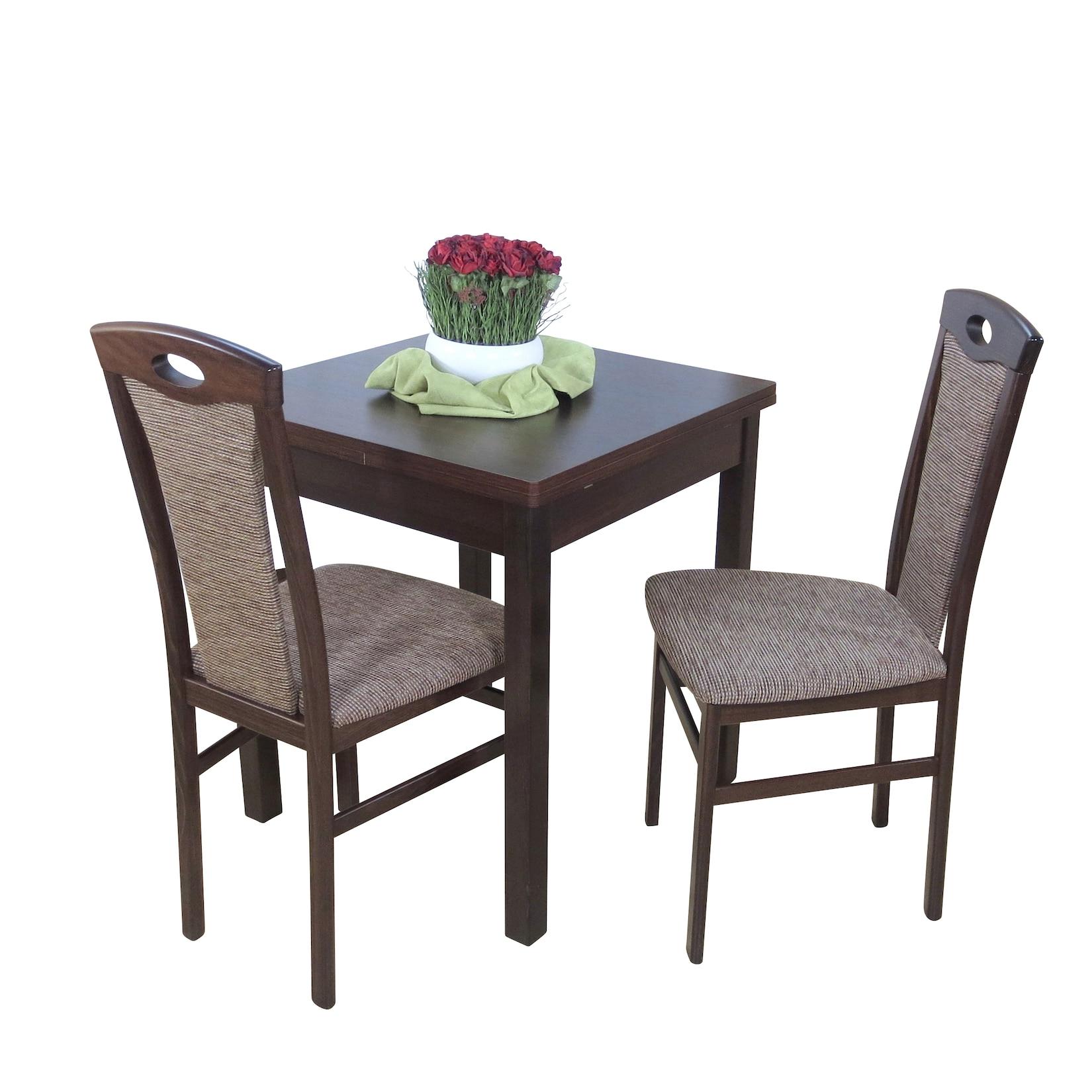 möbel direkt online Essgruppe 3-teilig - "Dinner for Two" Kassel I buche natur-nuss dunkel