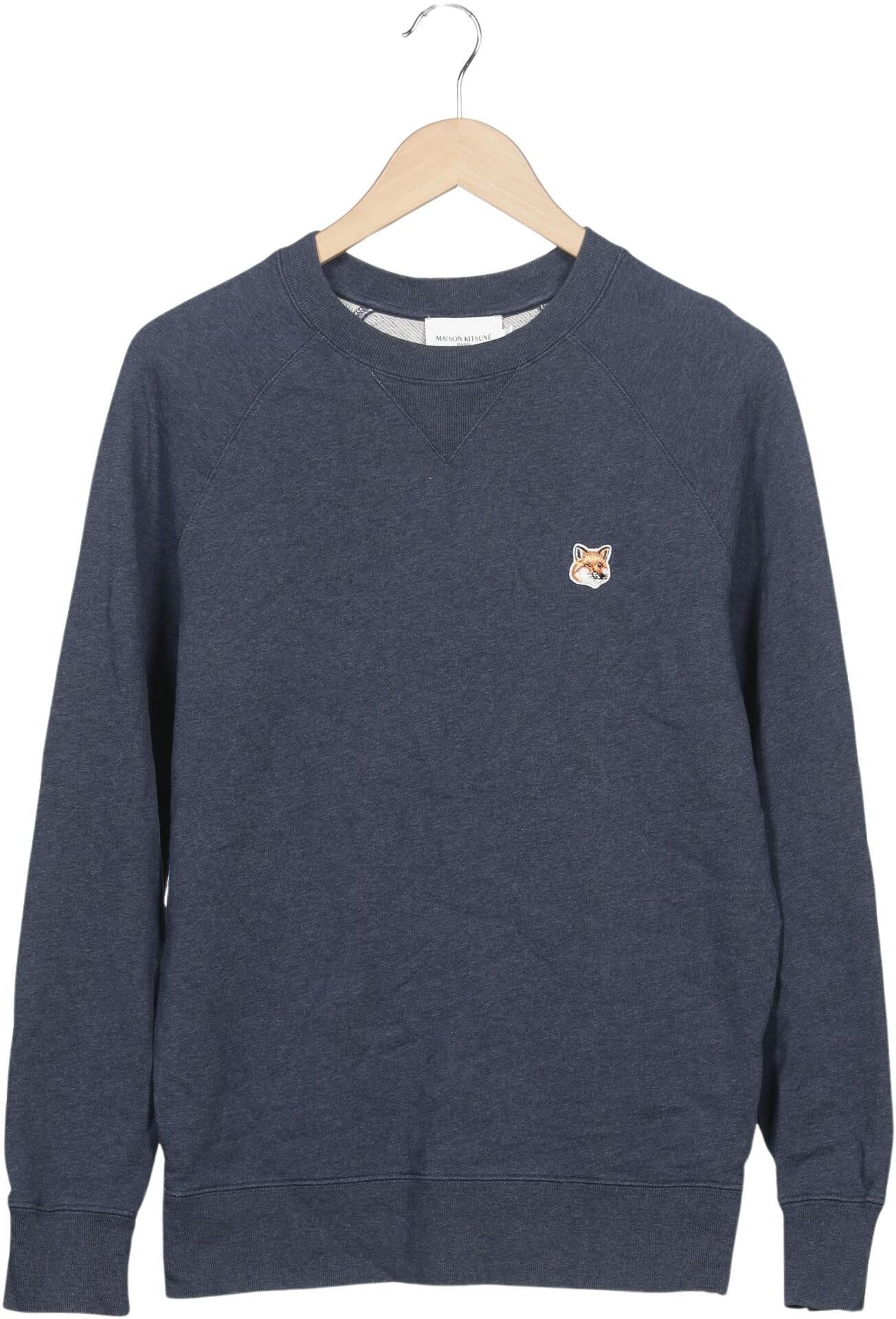 Maison Kitsune Herren Sweater, Marineblau, Gr. S, Baumwolle - Second Hand