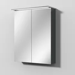 Sanipa Wandvorbau Spiegelschrank „Malte“ 600 × 750 × 149 mm in Anthrazit (matt)