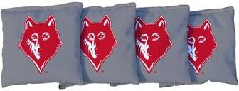 Skip's Garage Newberry Wolves Cornhole Bags Grey