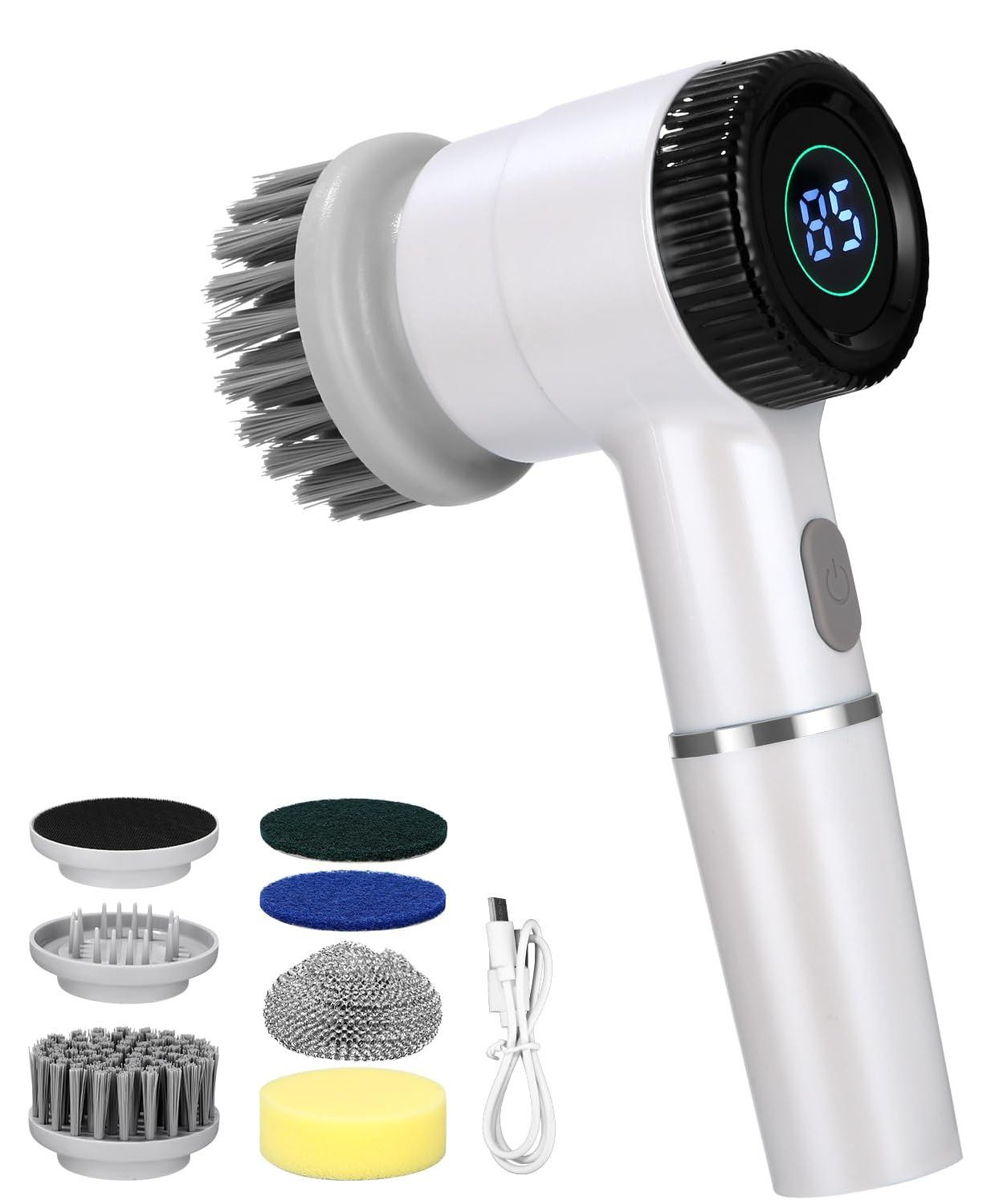 Dripio Elektrische reinigingsborstel 5-in-1 met 3 standen, wit