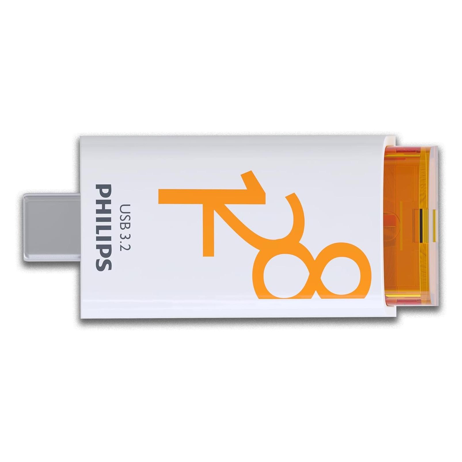 Philips USB 3.2 128GB Click Series Gen 1 USB-C (128 GB, USB-C) (PHUSB128GCLICKU3C)