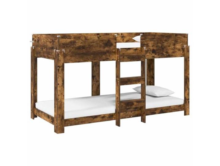 PUGYNBK Etagenbett aus Holz für Kinder, rauchige Eiche, 90 x 200 cm 2 Betten, robuste Struktur, modernes Design, platzsparend, Innenraum