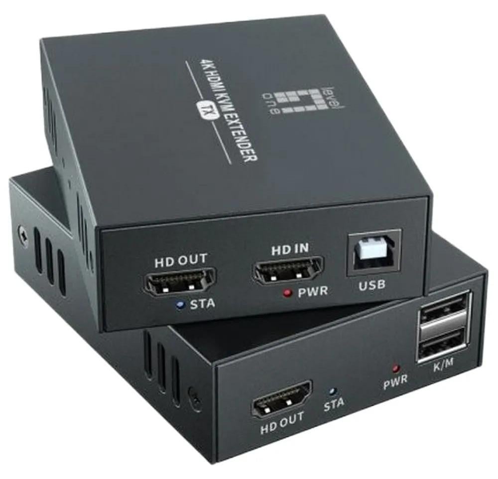 Level One HVE-8111 HDMI-verlengerkit via Cat.5/6, 4K, 100 meter, zwart