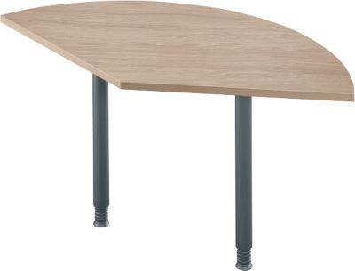 Ansatztisch, 135°, B 800 x T 800 mm, Eiche/anthrazit