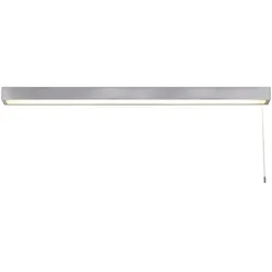 Wandlampe Wandleuchte Badezimmerlampe LED  Flurleuchte chrom Glas weiß B 90 cm