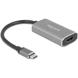 Delock USB Type-C™ Adapter zu HDMI (DP Alt Mode) 8K mit HDR Funktion (HDMI), Video Adapter, Grau