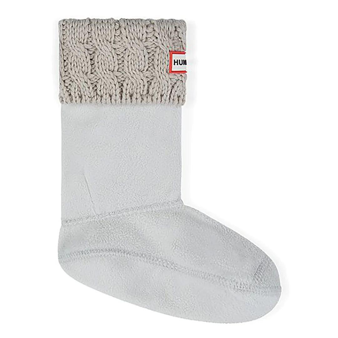Hunter Original Cable Cuff Tall Kindersokken Wit