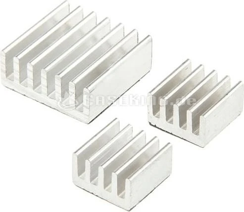 Raspberry King Mod Service Pi Kühlkörper-Set - silber