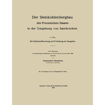 Der Steinkohlenbergbau des Preussischen Staates in der Umgebung von Saarbrücken, Taschenbuch von NA Mengelberg, Springer Berlin, 978-3-662-32504-9