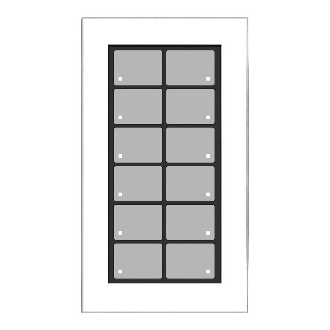 Issendorff Glas-Tastenfeld weiß m. 12 Tasten LCN - GT12W (30044)