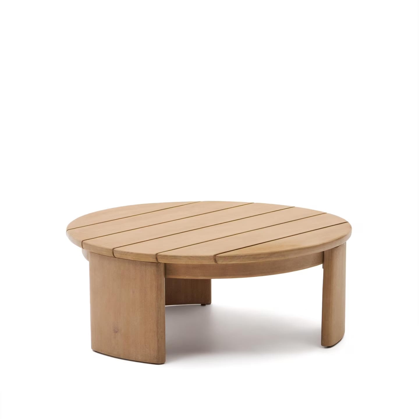 Kave Home Ronde Salontafel Xoriguer van Eucalyptushout, Diameter: 90 cm, Naturel